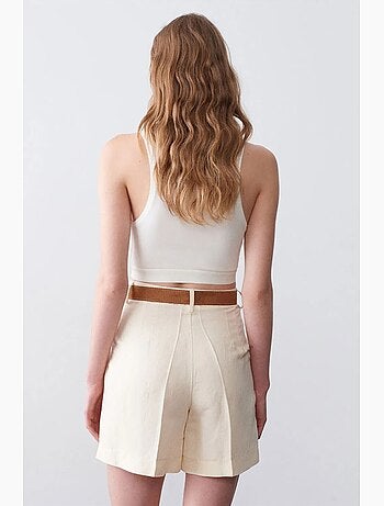 Short tailleur taille haute à jambe large dilvin