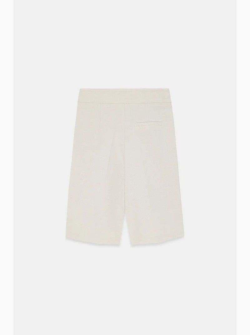 Short tailleur taille haute à jambe large dilvin Sable - Kiabi
