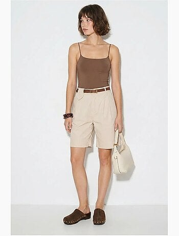 Short tailleur taille haute avec ceinture lucci