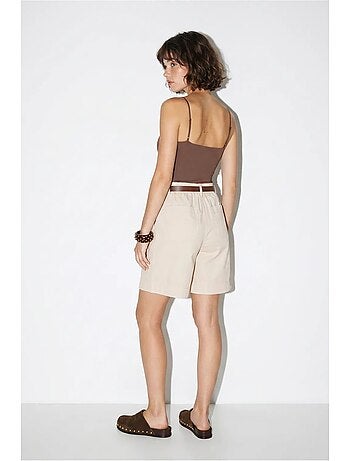 Short tailleur taille haute avec ceinture lucci