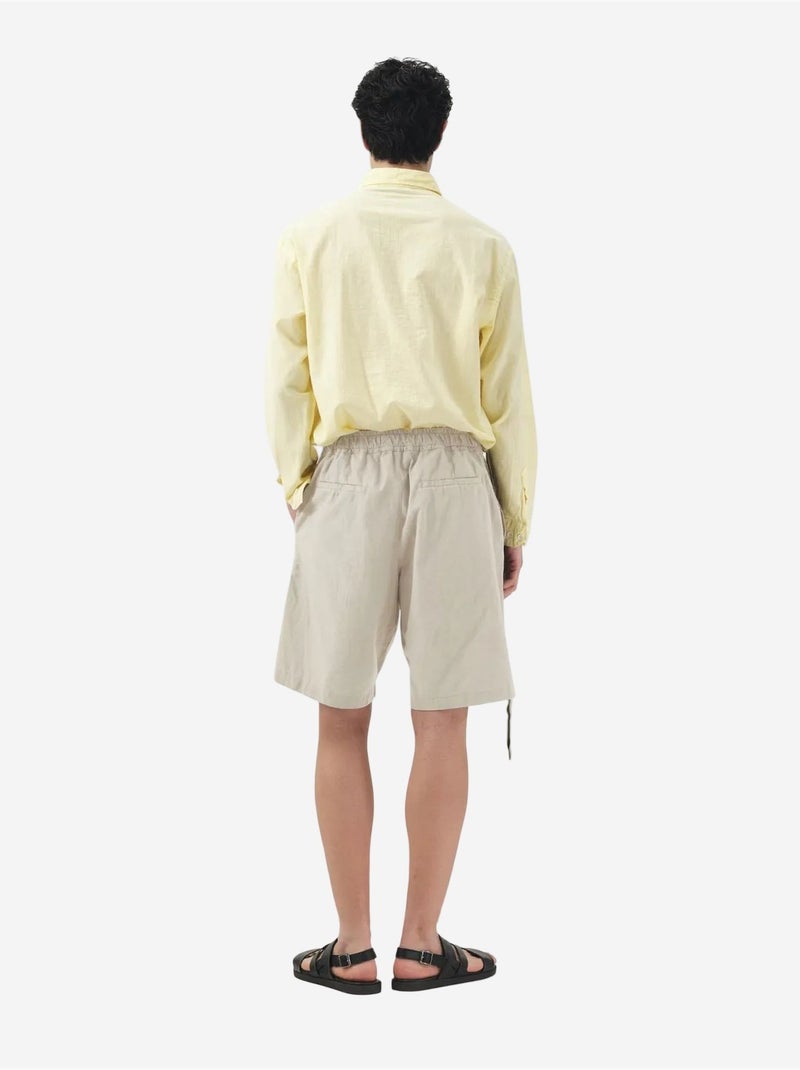 Short tailleur taille mi-haute à ceinture giesto Beige argile - Kiabi