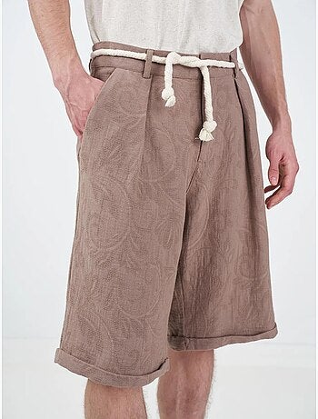 Short texturé taille mi-haute jambes larges giesto