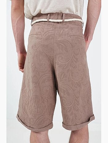 Short texturé taille mi-haute jambes larges giesto