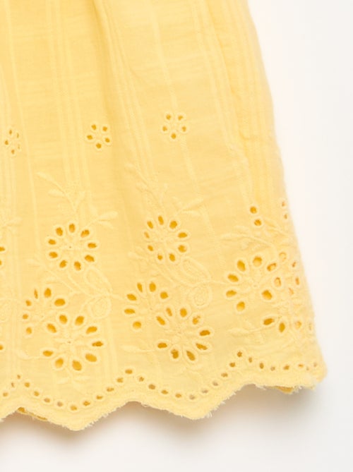 Short uni avec broderies anglaises - Kiabi