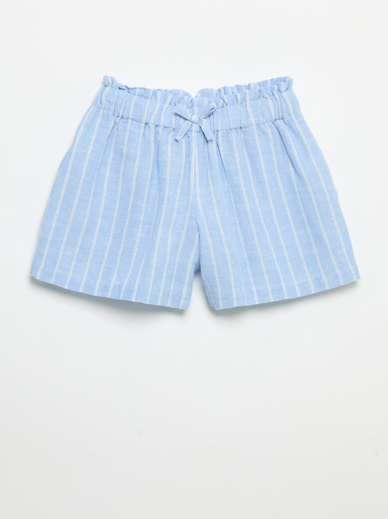 Short uni avec nœud fantaisie Bleu - Kiabi