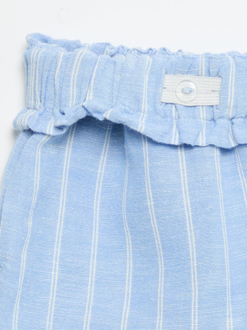 Short uni avec nœud fantaisie Bleu - Kiabi