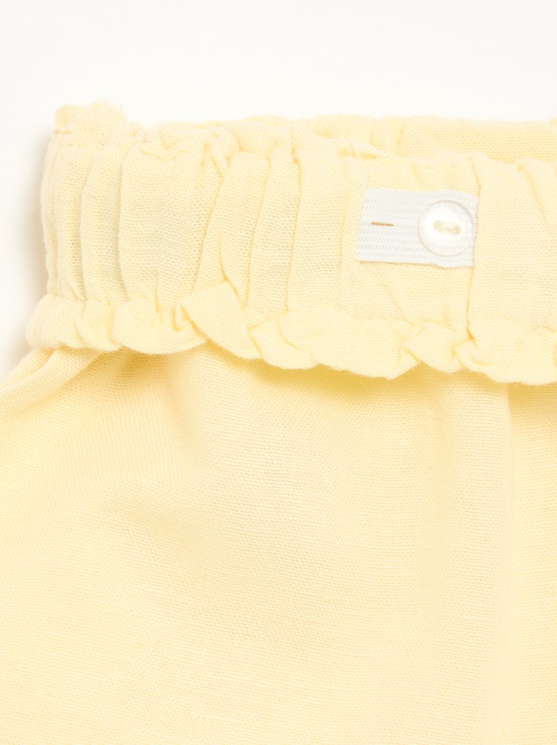 Short uni avec nœud fantaisie Jaune - Kiabi