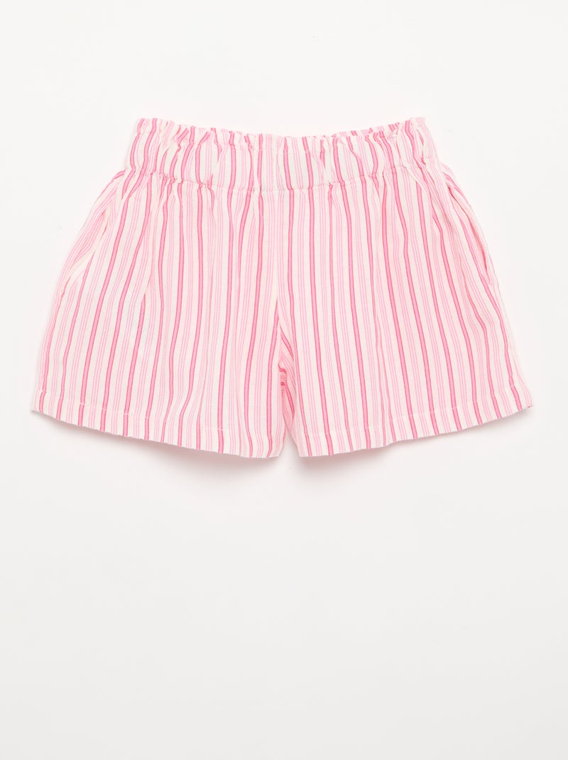 Short uni avec nœud fantaisie Rose - Kiabi