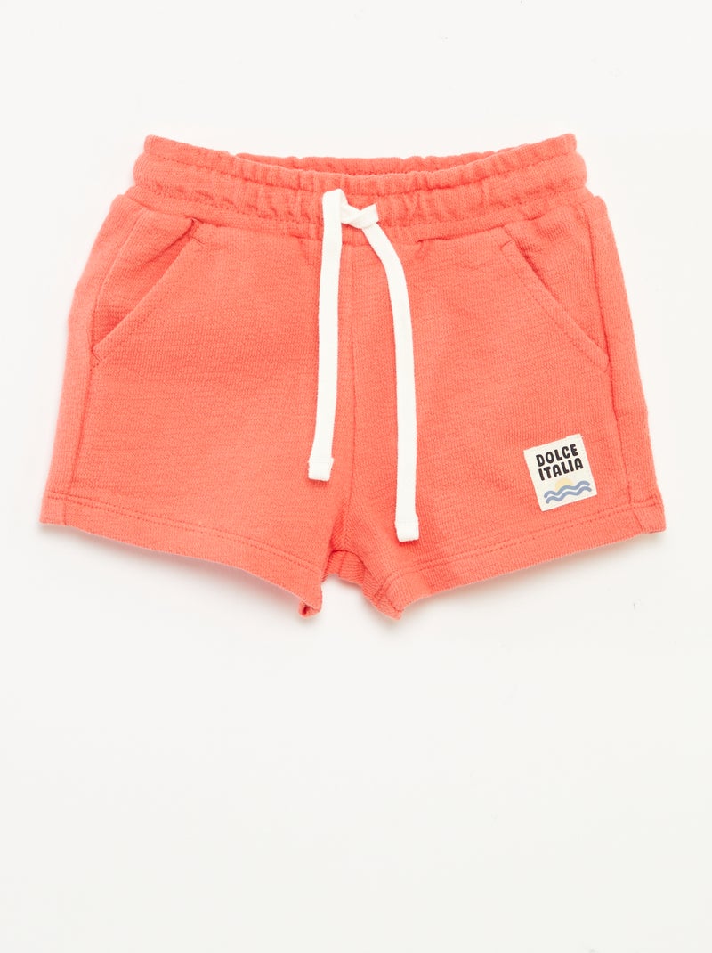 Short uni avec poches ORANGE - Kiabi