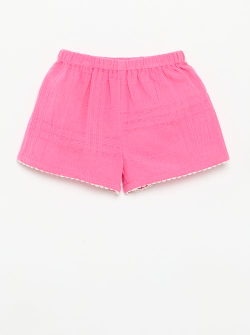 Short uni en dobby - Kiabi