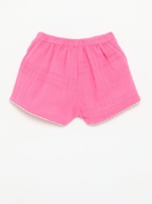 Short uni en dobby - Kiabi