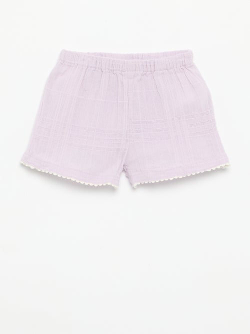 Short uni en dobby - Kiabi