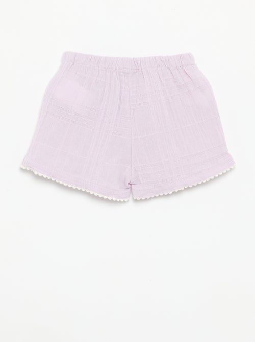 Short uni en dobby - Kiabi
