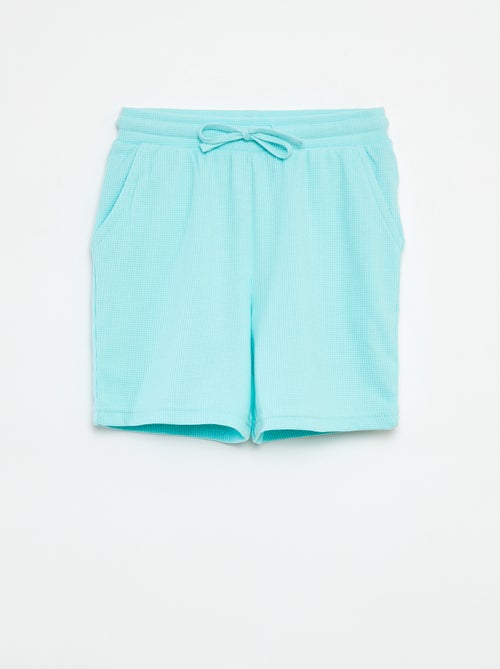 Short uni en maille gaufrée - Kiabi