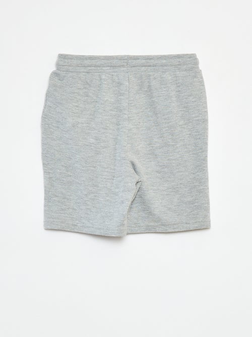 Short uni en maille gaufrée - Kiabi