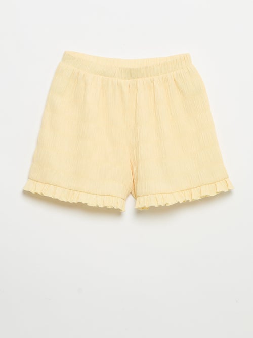 Short uni en maille gaufrée - Kiabi