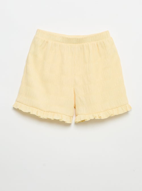 Short uni en maille gaufrée - Kiabi