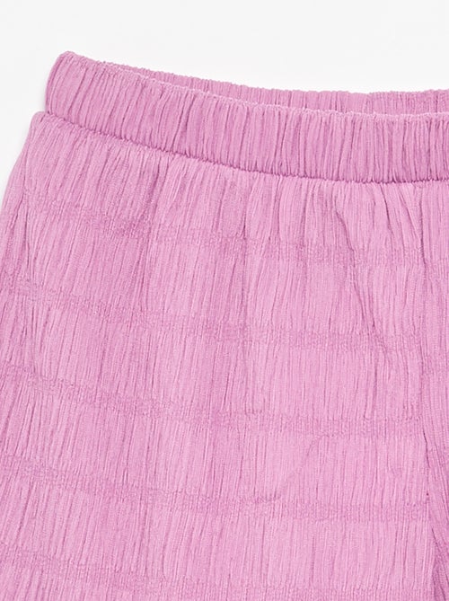 Short uni en maille gaufrée - Kiabi