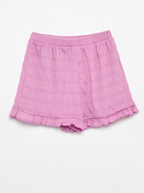 Short unie en maille gaufrée - Kiabi