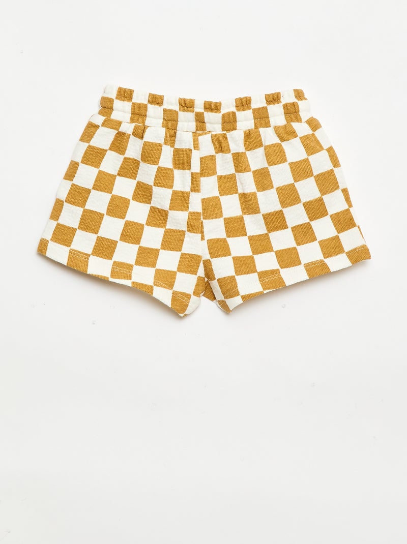 Short van babyterry Geel - Kiabi