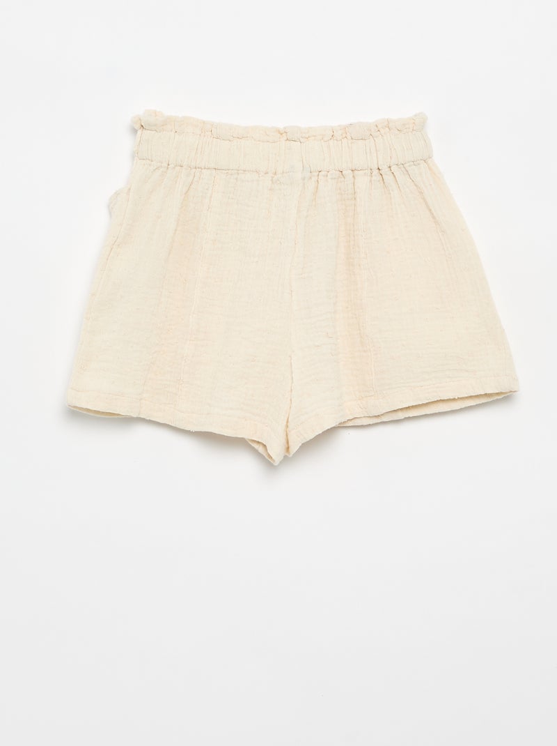 Short van canvas Wit - Kiabi