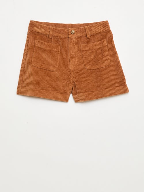 Short van corduroy met 2 opgestikte zakken - Kiabi