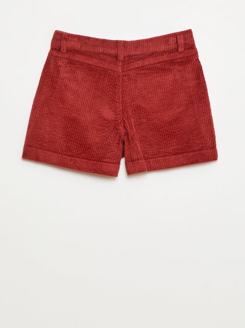 Short van corduroy met 2 opgestikte zakken - Kiabi