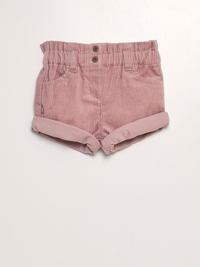Short van corduroy met paperbagtaille ROSE - Kiabi