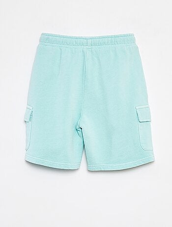 Short van dunne joggingstof met klepzakje