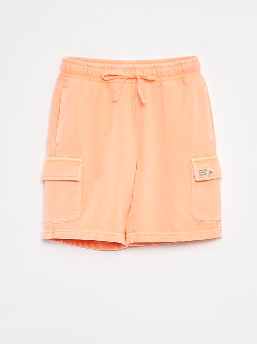 Short van dunne joggingstof met klepzakje - Kiabi