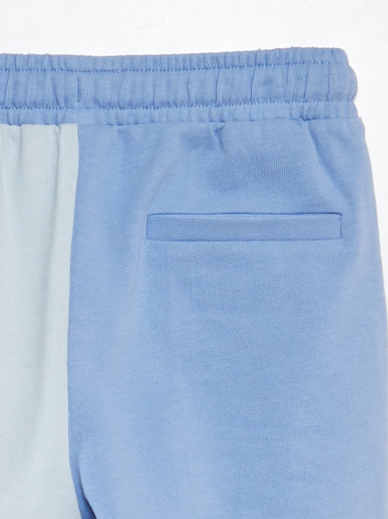 Short van dunne joggingstof met print - Grafik Edition BLAUW - Kiabi