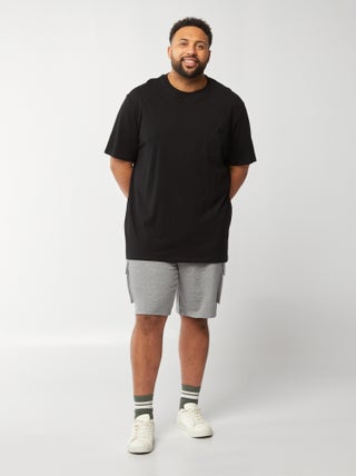 Short van dunne joggingstof met zakken