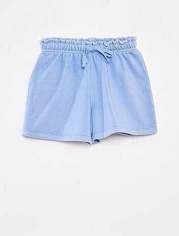 Short van effen joggingstof