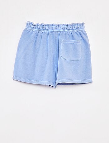 Short van effen joggingstof