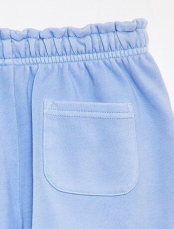 Short van effen joggingstof
