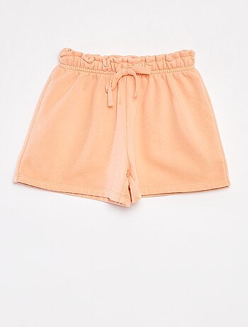 Short van effen joggingstof