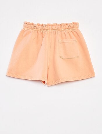 Short van effen joggingstof