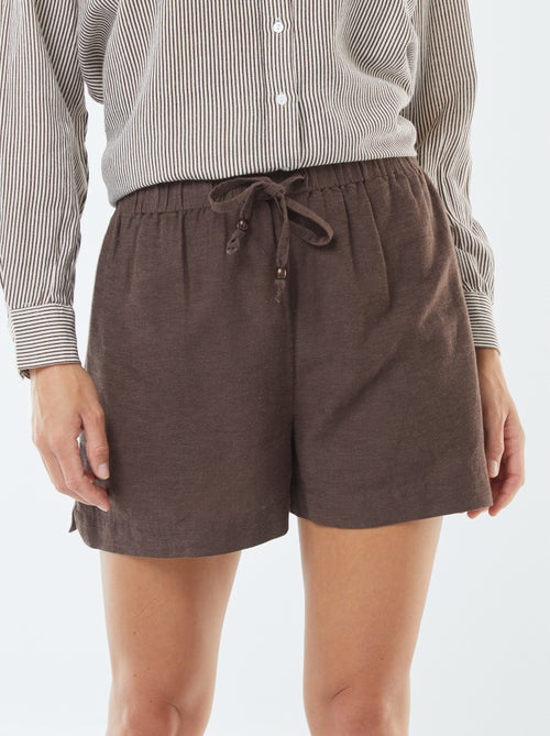 Short van gemengd linnen - Kiabi