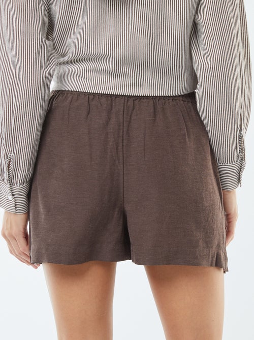 Short van gemengd linnen - Kiabi