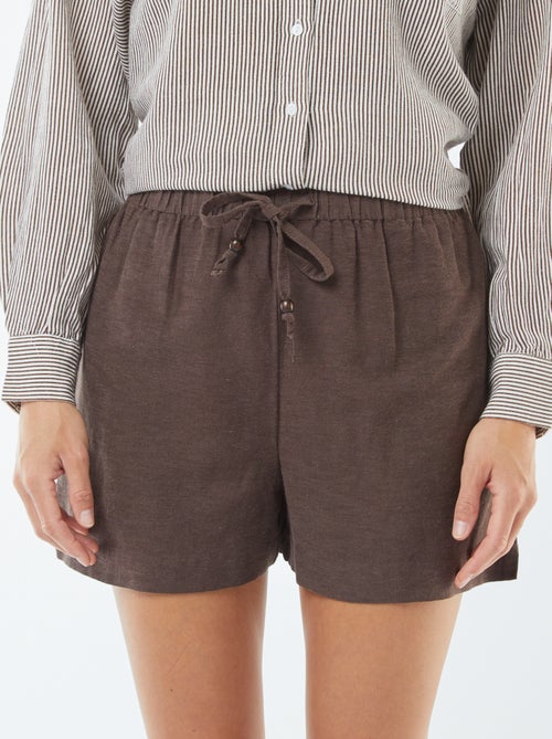Short van gemengd linnen - Kiabi