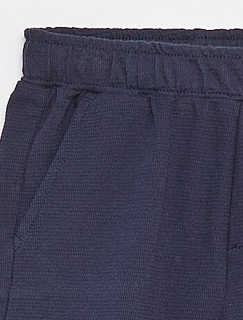 Short van getextureerde stof met 2 zakken