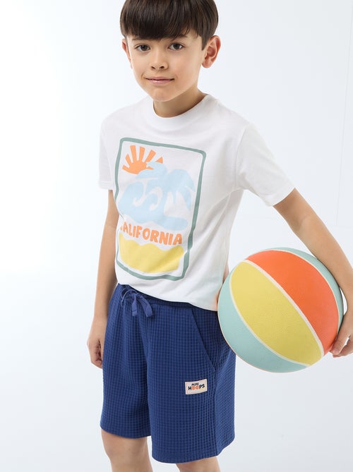 Short van gewafelde stof - Kiabi