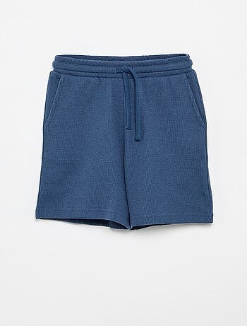 Short van gewafelde stof