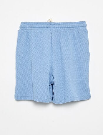 Short van gewafelde stof