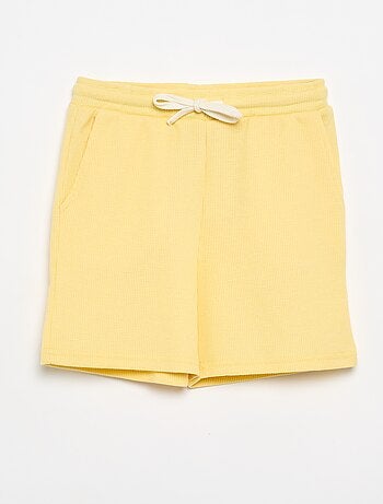 Short van gewafelde stof