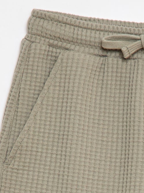 Short van gewafelde stof - Kiabi