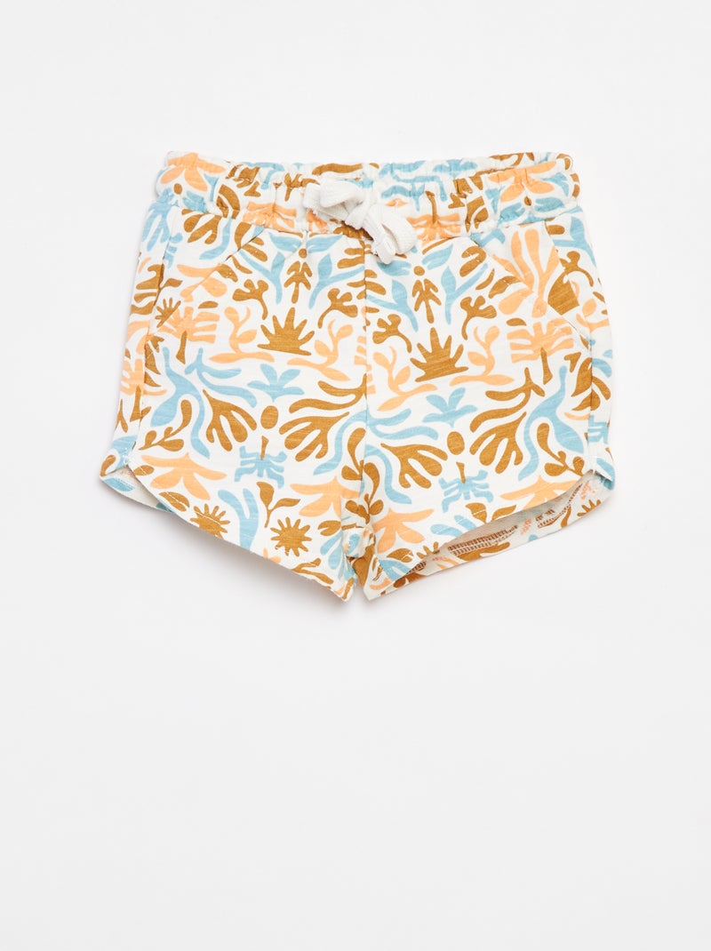 Short van joggingstof - Grafik Edition Wit - Kiabi