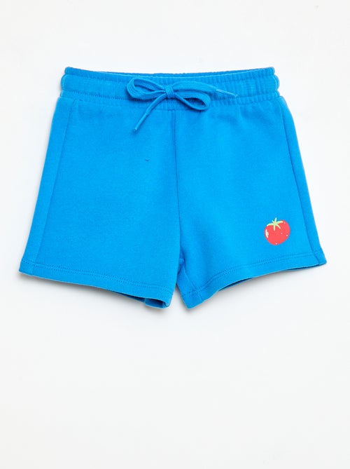 Short van joggingstof met motief - Kiabi