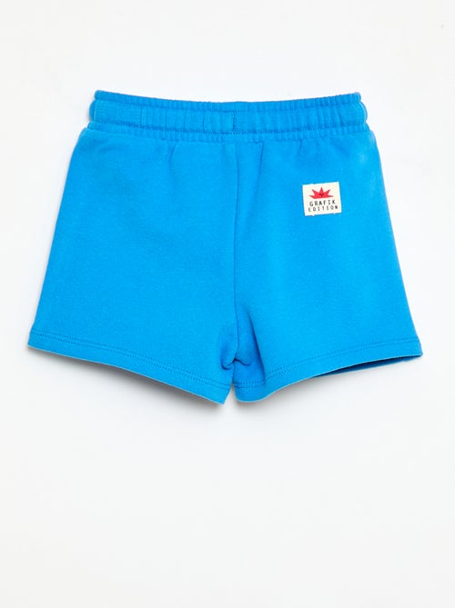 Short van joggingstof met motief - Kiabi