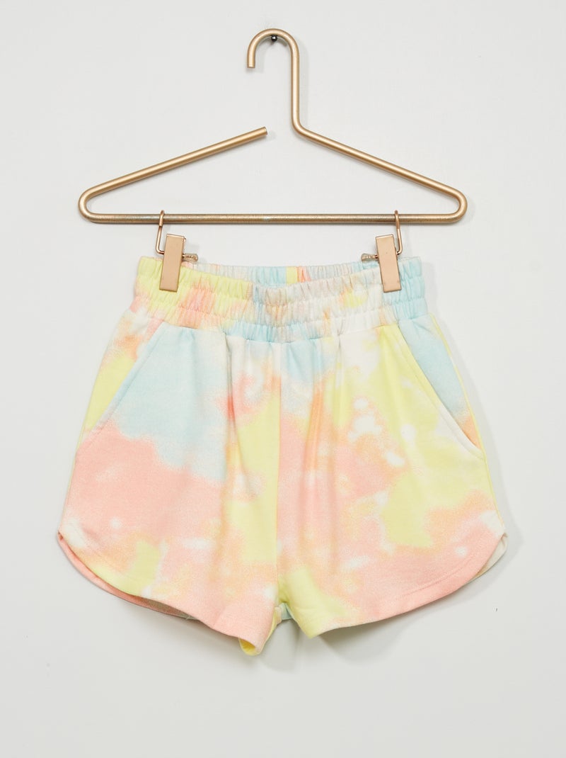 Short van joggingstof met tie-dye-print ROSE - Kiabi